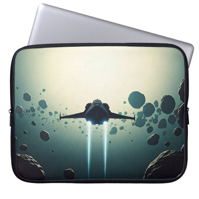 宇宙船の軌道のまわりに ラップトップスリーブ (正面)