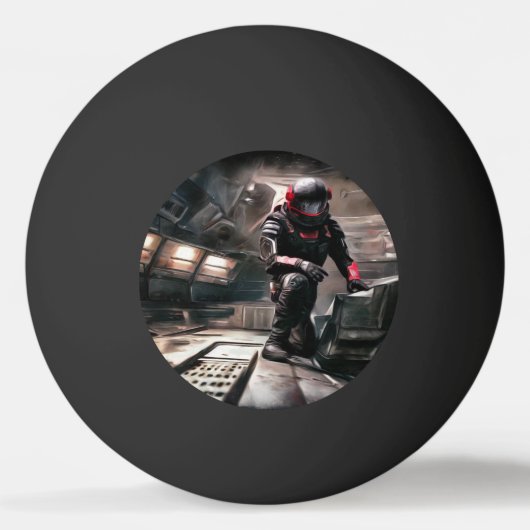 宇宙船のSFヒーロー(3) 卓球ボール (正面)