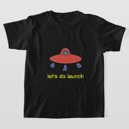 宇宙船を打ち上げよう Tシャツ (レイダウン)