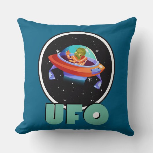 宇宙船を飛ぶUFO クッション (正面)
