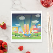 宇宙船インザシティー紙ナプキンス スタンダードランチョンナプキン (インサイチュ)