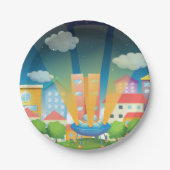 宇宙船インザシティ紙プレート ペーパープレート (正面)