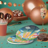 宇宙船インザシティ紙プレート ペーパープレート