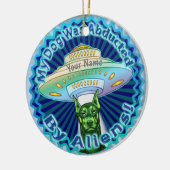 宇宙船エイリアン犬の誘拐 セラミックオーナメント (左)