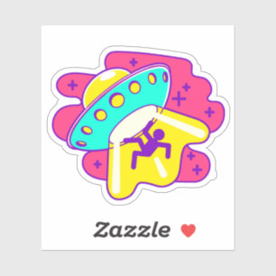 宇宙船エイリアンUFO拉致 – ビニールステッカー シール