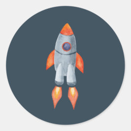 宇宙船ステッカー ラウンドシール