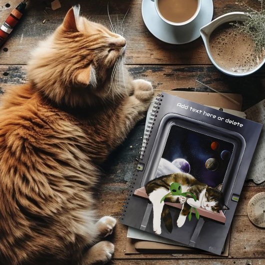 宇宙船タビー猫グリーンエイリアンスタッフィーサイエンスフィクション ノートブック