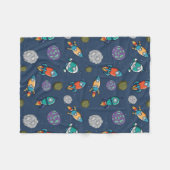 宇宙船パターンフリースブランケット フリースブランケット (正面(横))