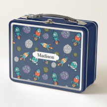 宇宙船パターン名前をカスタムする弁当箱