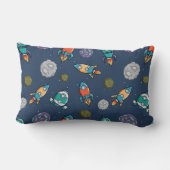宇宙船パターン装飾用クッション ランバークッション (裏面)