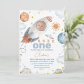 宇宙船フォトファーストのまわりにトリップザサン誕生日 招待状 (スタンド正面)