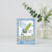 宇宙船ベビーシャワー招待状 エンクロージャーカード (スタンド正面)