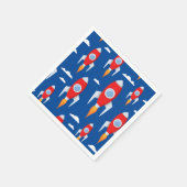 宇宙船ロケットおもしろい スタンダードカクテルナプキン (角)