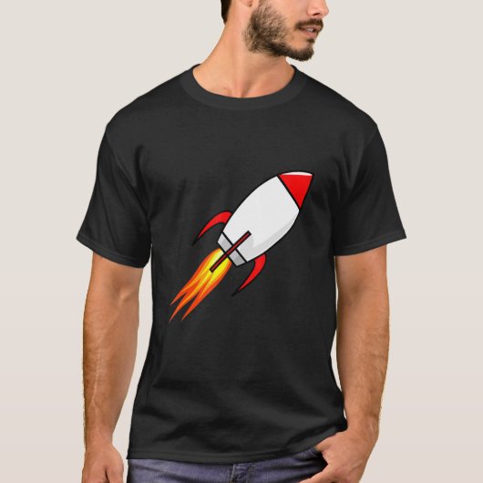 宇宙船ロケット発射 Tシャツ (正面)