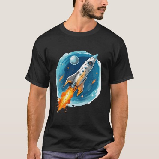 宇宙船宇宙飛行士サイエンス星占宇宙降臨 Tシャツ (正面)