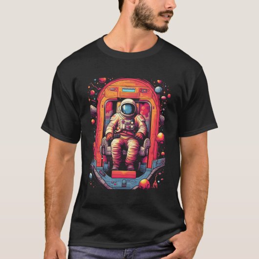 宇宙船宇宙飛行士宇宙惑星 Tシャツ (正面)