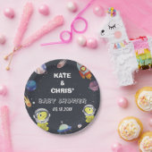 宇宙船恐竜スタープラネット銀河系ベビーシャワー ペーパープレート (パーティー)