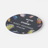 宇宙船恐竜スタープラネット銀河系ベビーシャワー ペーパープレート (アングル)