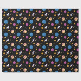 宇宙船旅行銀河系パターン ラッピングペーパー