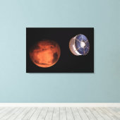 宇宙船運の忍耐ローバー キャンバスプリント (インサイチュ (ウッドフロア))