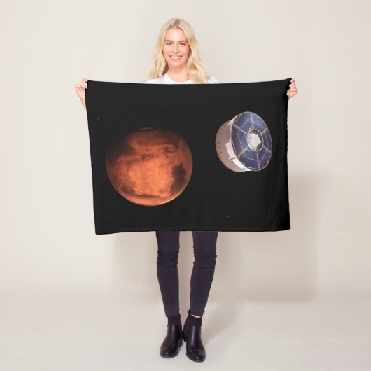 宇宙船運の忍耐ローバー フリースブランケット (インサイチュ)