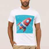 宇宙船飛んでいるメンズTシャツ Tシャツ (正面)
