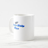 宇宙船1枚白いマグ コーヒーマグカップ (正面左)