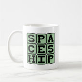 宇宙船、エイリアン船 コーヒーマグカップ (左)