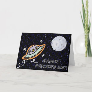 宇宙船&ザ・ムーン – Happy Father's Day Card カード