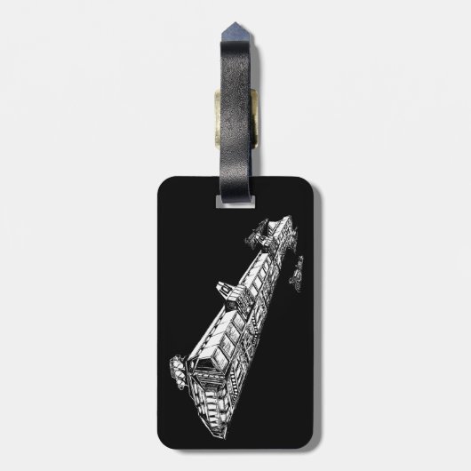 宇宙船 ラゲッジタグ (裏面縦)