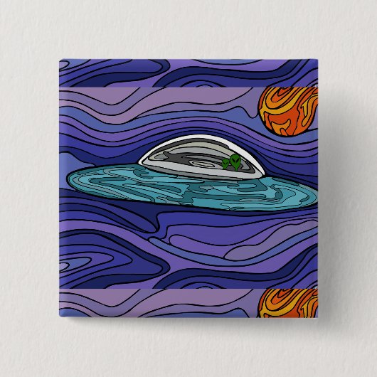 宇宙船 UFO エイリアン UAP 超常現象 缶バッジ (正面)