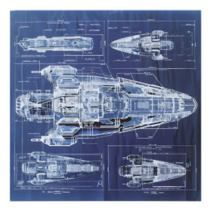 宇宙船Sci-Fi図 フォトプリント