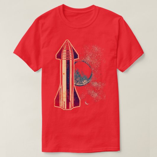 宇宙船SpaceXロケット宇宙船 Tシャツ (デザイン正面)