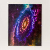 宇宙色の銀河系と宇宙の星 ジグソーパズル (縦)