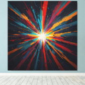 宇宙色バースト キャンバスプリント (インサイチュ (ウッドフロア))