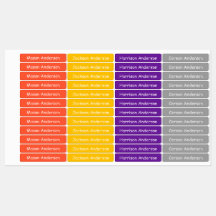 宇宙色ラベル名子供へ付き防水