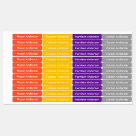 宇宙色ラベル名子供へ付き防水 ラベル