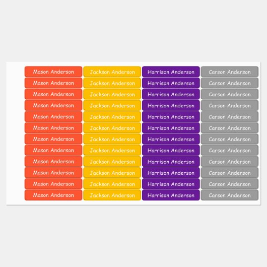 宇宙色ラベル名子供へ付き防水 ラベル (シート)