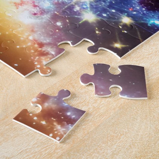 宇宙色爆発の星と空の風景 ジグソーパズル (側面)