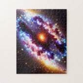 宇宙色爆発の星と空の風景 ジグソーパズル (縦)
