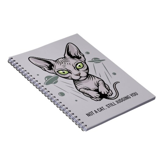 宇宙芸術の中の判断力のあるスフィンクス猫 ノートブック (右側)