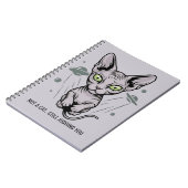 宇宙芸術の中の判断力のあるスフィンクス猫 ノートブック (左側)