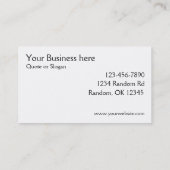 宇宙衛星カスタマイズ可能な名刺 名刺 (裏面)