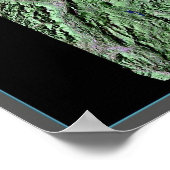 宇宙衛星ポスターからのバーモント ポスター (角)