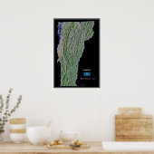 宇宙衛星ポスターからのバーモント ポスター (キッチン)