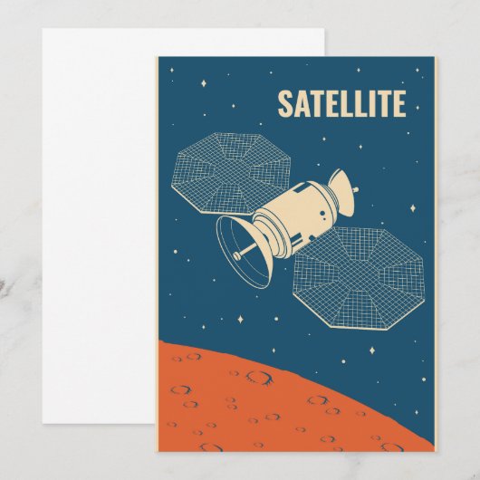 宇宙衛星 招待状 (正面/裏面)