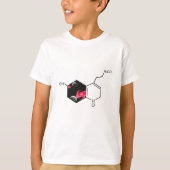 宇宙観を持つ化学分子 Tシャツ (正面)
