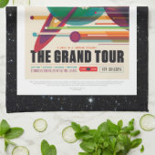 宇宙観光の広告 – 太陽のシステムグランドツアー キッチンタオル (折り畳み)