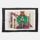 宇宙観光の広告 – 太陽のシステムグランドツアー キッチンタオル (横)