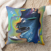 宇宙訪問者 クッション (ブランケット)